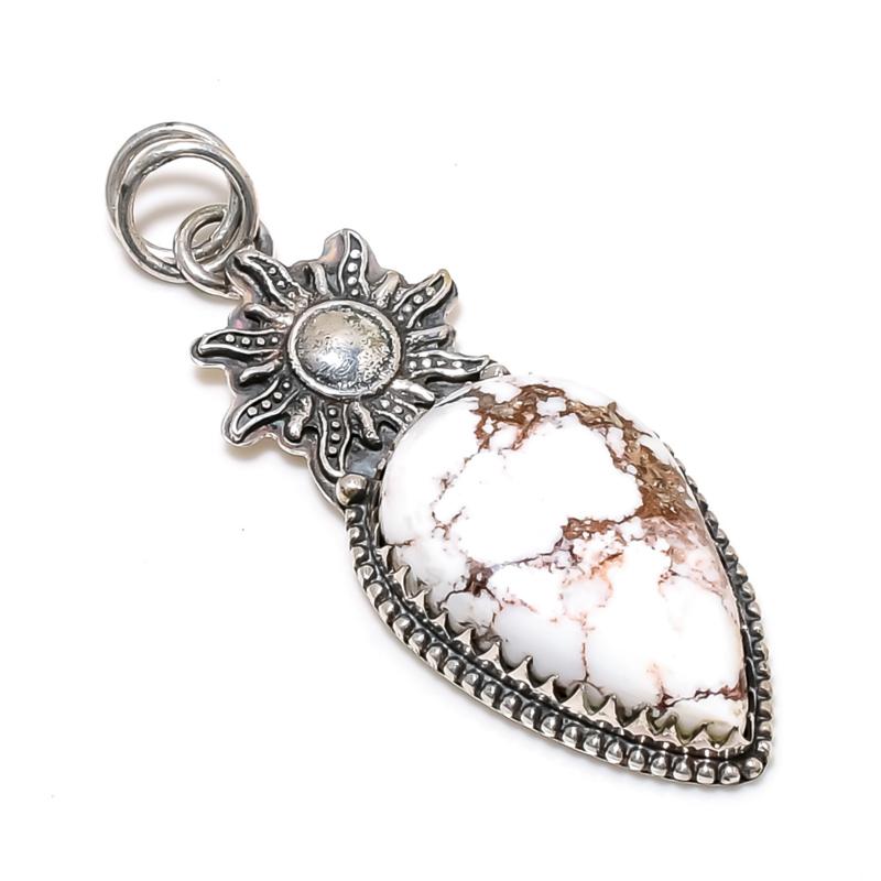 Natural Wild Horse Jasper Gemstone Pendant 925 Sterling Silver- Handmade Design, Everyday Wear Jewelry, Unique Wild Horse Jasper Pendant Gifts