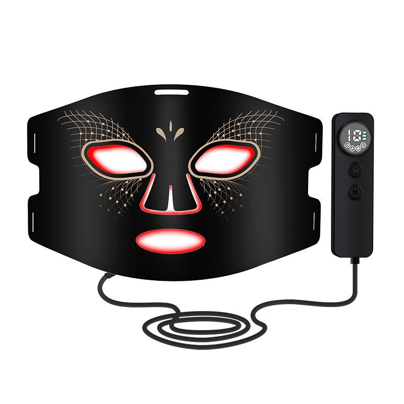 LED Photon Skin Rejuvenation Instrument Seven-color Light Mask Household Color Light Hot Compress Introduction Large Row Lamp Mask Instrument