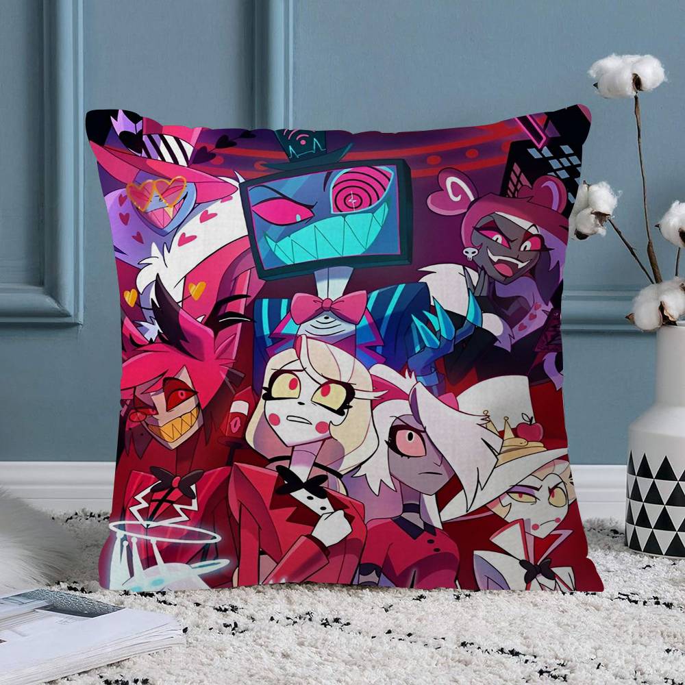 Anime HHazbin HHotel Maple Design Cushion Cover Happy Autumn Harvest Decor Holiday Decorati Pillow Cover
