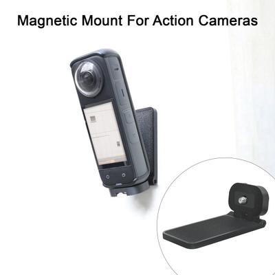 Magnetic Action Camera Mount Stand for Insta360 X3 X4 X5 Adjustable Sports Camera Magnet Steering Holder Bracket Base