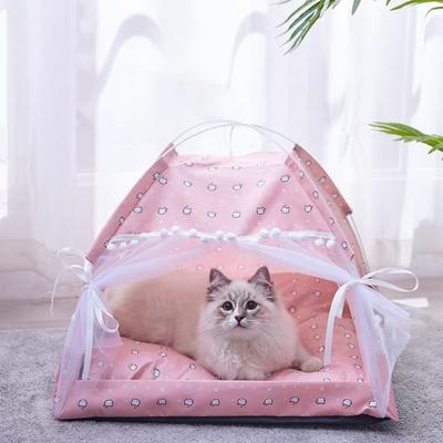 Morse Cat Tent Bed Cushion Kennel Tepee Zamknięty Przytulny Domek dla Kota Domek Dla Małych Psów Łóżko Akcesoria Dla Zwierząt Produkty