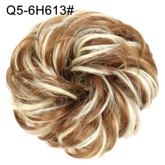 Women Hair Bun Ponytail Extension Wavy Curly Messy Chignon Hairpiece Scrunchie