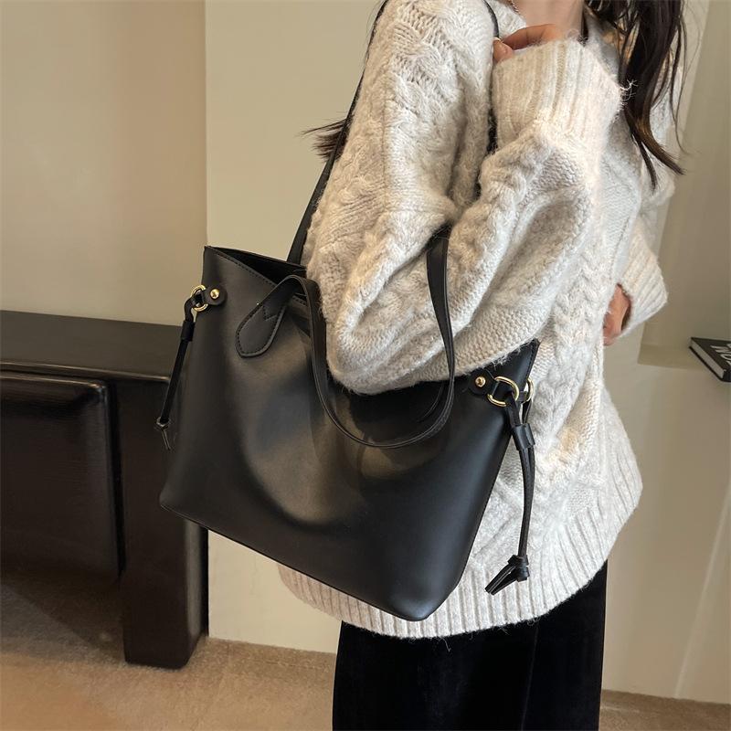 Velkokapacitní taška Dámská taška přes rameno Kožená taška Bucket Bag