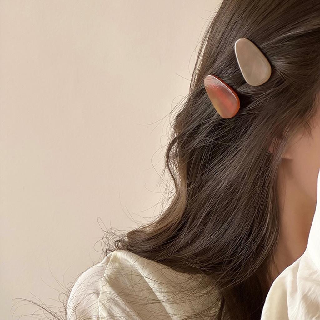 Retro acetic acid water drop hair accessories simple side clip hair forehead bangs clip seamless duck bill clip headdress