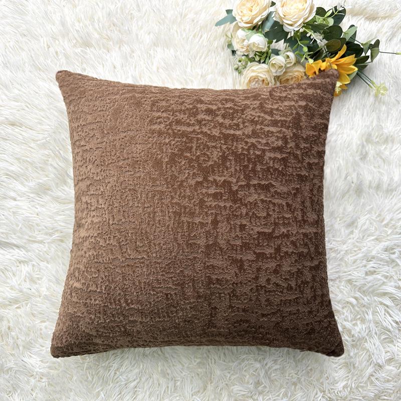 2PCS Soft Chenille Bamboo Throw Pillow Covers. Solid Color Decorative Cushion Covers with Zipper Closure Suitable for Sofa Bed Living Room Decoration