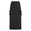 Adidas Originals Cargo Fashion Simple Loose Lace-Up Multi-Pocket Work Skirt Women Skirts Black KB8962