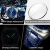 Nové luxusní hodinky pro muže Vojenské kožené pánské náramkové hodinky Quartz Clock Vodotěsné Luminous Date Week Pánské hodinky