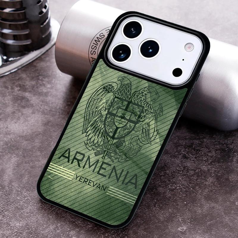 Armenia Russia Flag Coat of Arms Phone Case For iPhone 17 16 15 14 13 12 11 Pro Max Plus 17Air Soft Silicone Cover