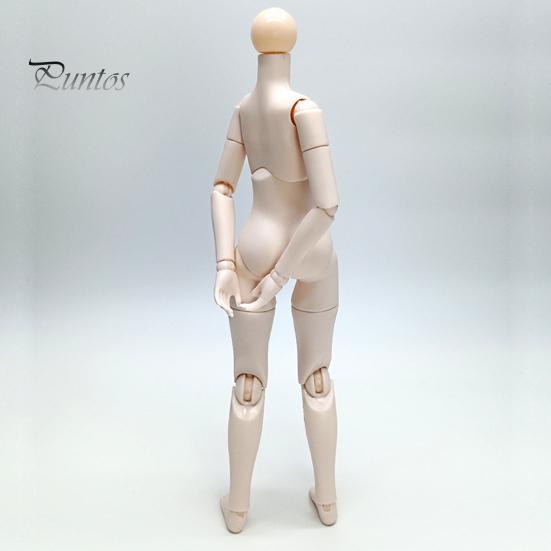 Highly Articulated Doll Body 1/6 Scale with 3 Neck Adapters, 9.8-Inch Blank Action Figure PVC Flexible Joint, Miniature Female for Custom