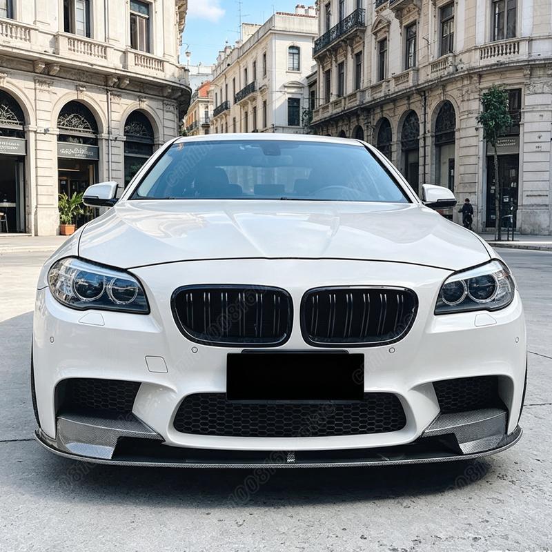 Para BMW F10 F11 M5 2011 2012 2013 2014 2015 2016 2017 Alerón de Labio de Parachoques Delantero de Automóvil Hoja Ala Trasera Spoiler de Mentón Delantero Kit de Carrocería