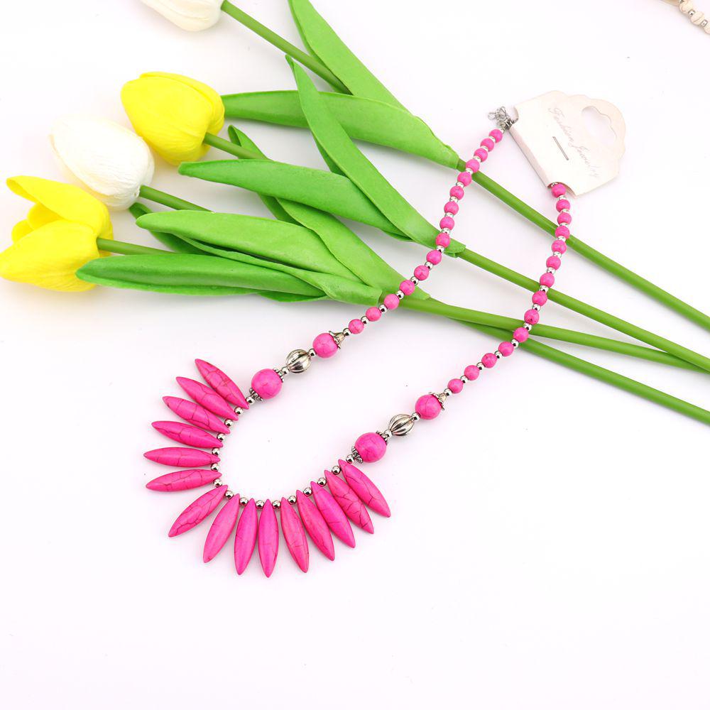 Ethnic Tibetan Natural Turquoise Retro Pendant Necklace N723