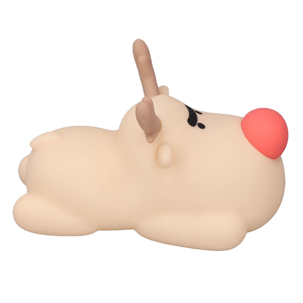 Nursery Night Light Cute Reindeer 3 Level Brightness Dimmable 30min Timer USB Rechargeable Silicone