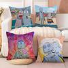 Healing R-Robot Dreams Anime Pillow Case Anti-dustmite Pillowcase Invisible Zipper Silky Short Plush Sofa Cushion Cover