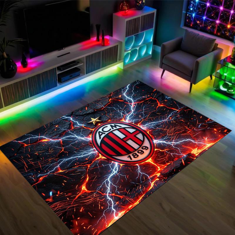 AC Milan Design Crystal Velvet Carpet Cozy Non?Slip Printed Rug For Bedroom Living Room Entrance