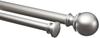 Amazon Basics Curtain Rod, Double, Adjustable Length, Round Caps, with Hardware, 183-366 Cm, Nickel