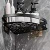 Bathroom Shelf Aluminum Alloy Shampoo Rack Makeup Storage Organizer Shower Shelf Bathroom Accessories No Drill Wall Corner Shelf