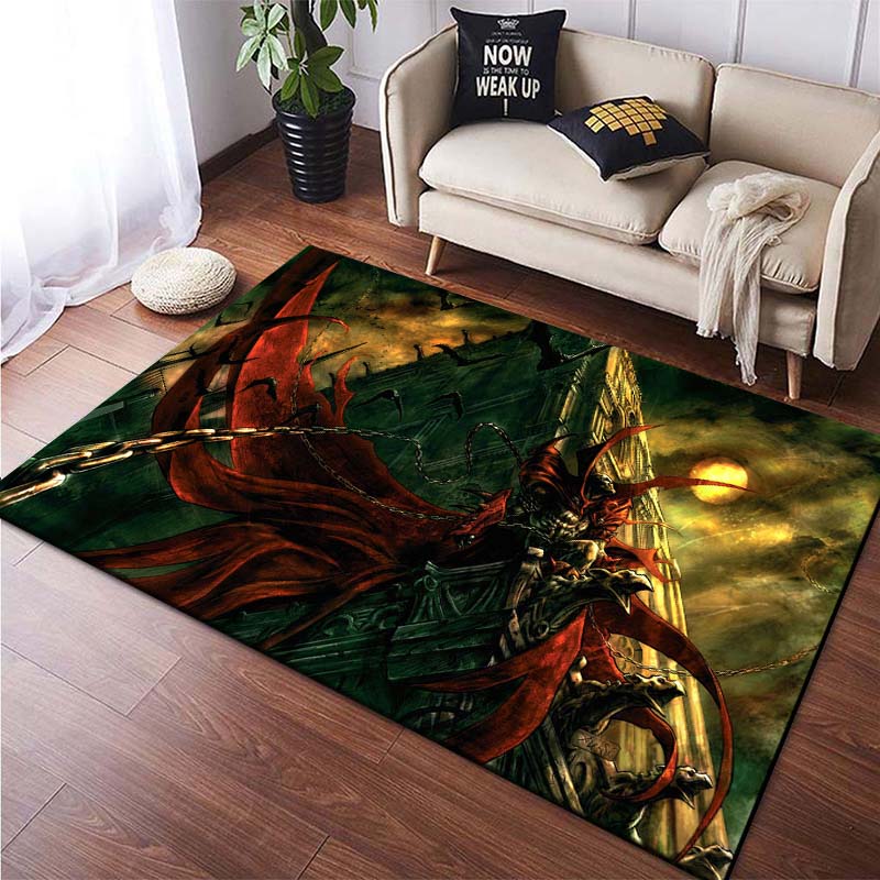 15 Size Spawn Movie Demon Pattern Carpet Rug for Bedroom Living Room Floor Rug Children Play Floor Mat Outdoor Rug Home Decor