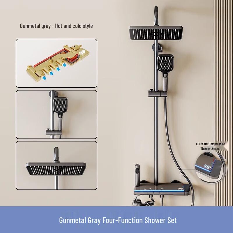 MDNG Digital Display Pressurized Concealed Shower Set