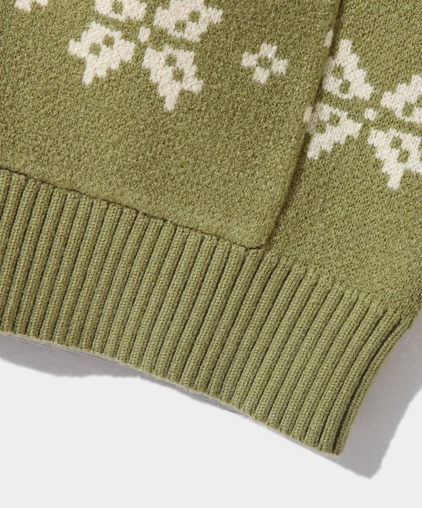 Dimiteulibeullaeg 2Way Essential Heavyweight Nordic Cardigan_Olive