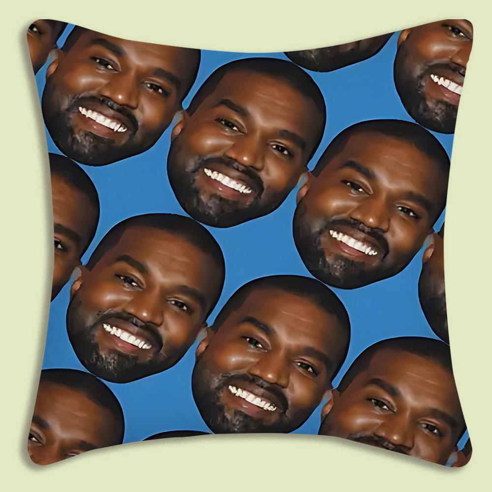 Funny Kanye West Meme Pillow Covers Cartoon Sofa Decorative Home Double-Sided Printing Short Plush Cute Cushion Cover