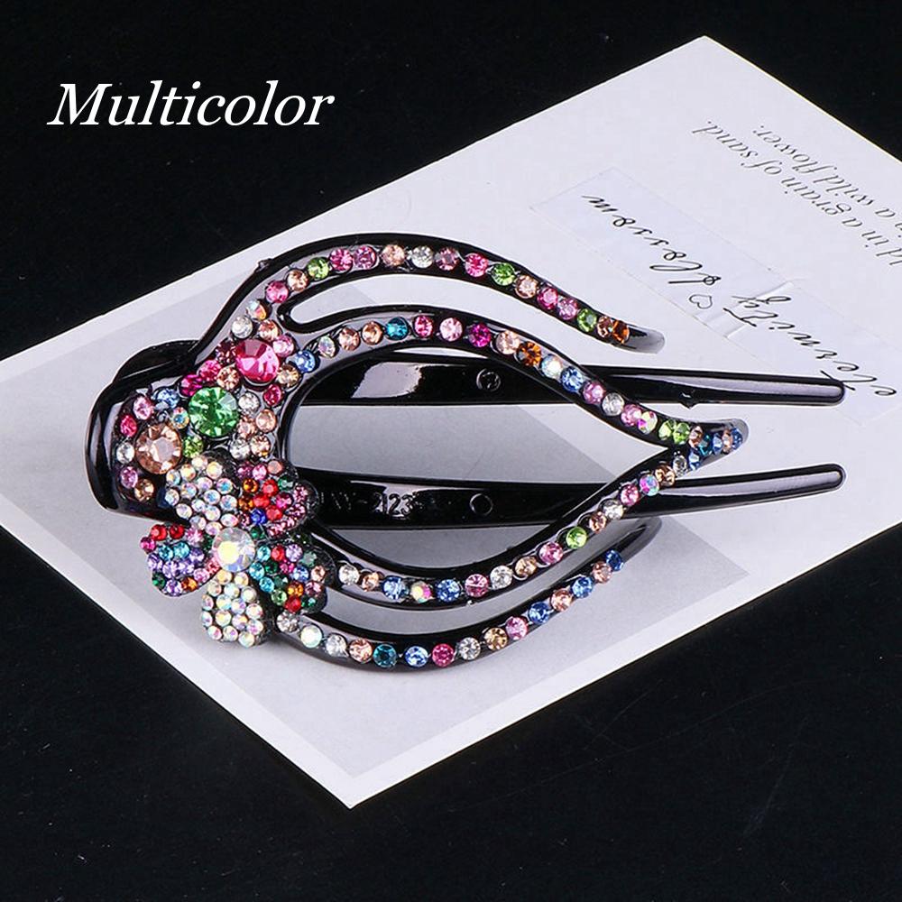 

2022 New Hot Crystal Hairpin Women Hairclip Top Side Clip Rhinestones Duckbill Clip Hair Jewelry Wedding Girl Hair Styling Tools