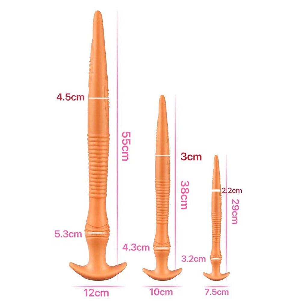 Extra lungo butt plug in silicone morbido dildo giocattoli del sesso fisting strap sul pene realistes cazzo grosso cazzo schiavo sadomaso