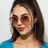 New Fashion Lady Metal Square Sunglasses Women UV400 Luxury Brand Hip Hop Sun Glasses Female Stylish