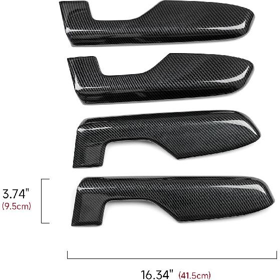 Car Inner Door Handle Armrest Cover Decals for Honda CR-V  2024 Accessories CRV ABS Carbon Fiber Interior Stickers