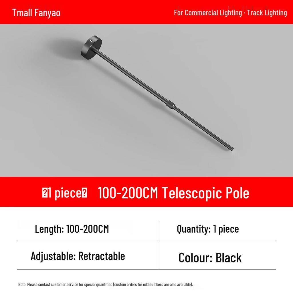 LED Spotlight Track Light Set with 1m & 0.5m Thickened Track and Connector Adapter