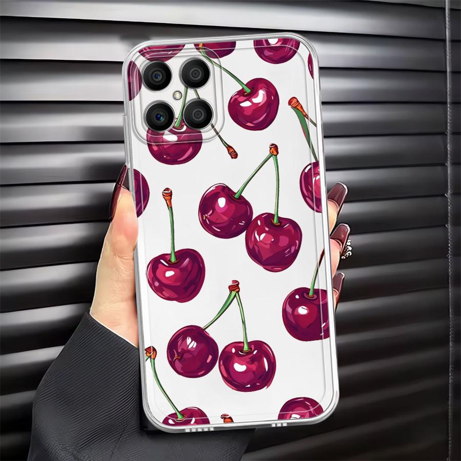 Case for Honor X9a X9b X8a X7b X8 90 Lite X8b Soft Phone Cover Fruit Cherry