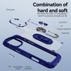 For iPhone 16 Pro Max Case Alloy Lens Frame PC+TPU Kickstand Phone Back Cover