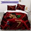 Set Copripiumino con Modello C Ronaldo Copripiumino Federa Decorazione per la Casa Regalo di Compleanno (1 * copripiumino + 2 * federe senza imbottitura)