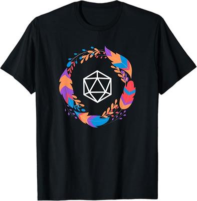 Nerdy Polyhedral 20 Sided Dice Set Geeky Bohemian TShirt Unisex T-Shirt