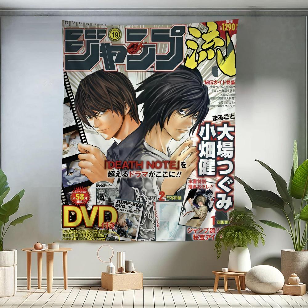 

Anime Death Note Colorful Tapestry Wall Hanging Bohemian Wall Tapestries Mandala Wall Art Decor 74x94cm(29x37in)
