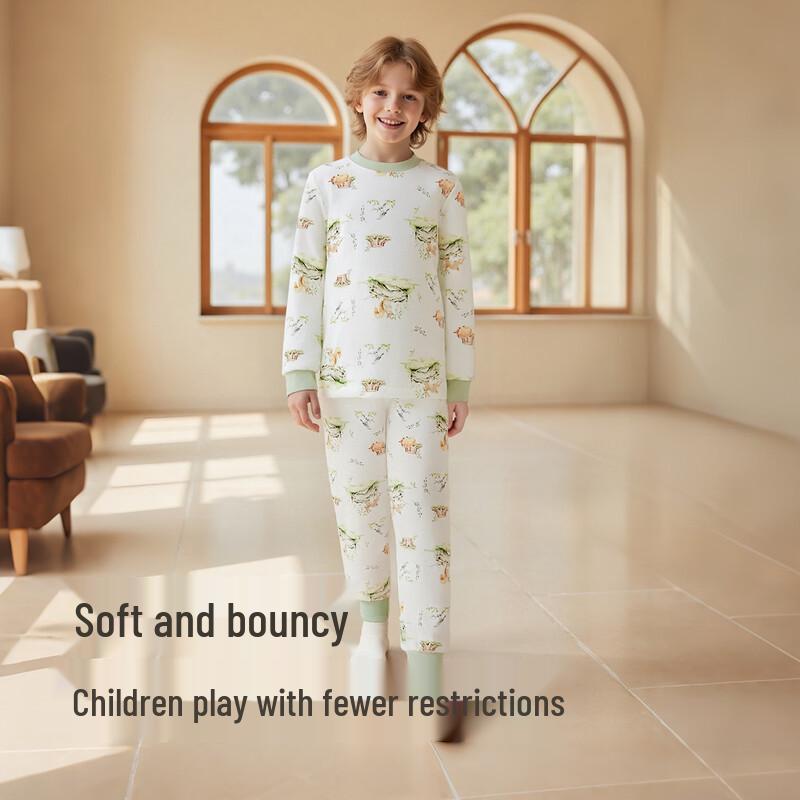 YEEHOO 10A Antibacterial Kids  Thermal Pajama Set 90CM