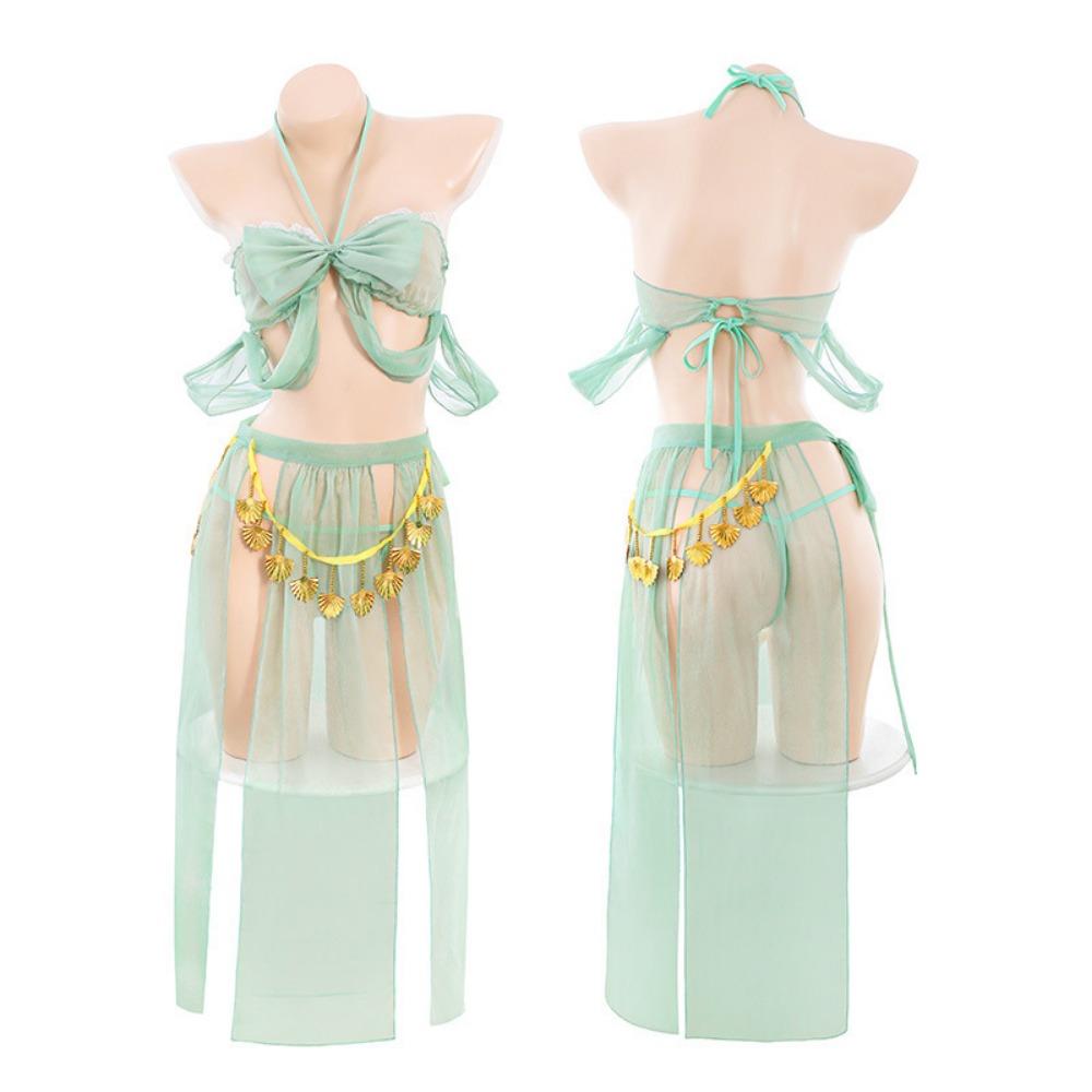 Domila Antique Flowing Butterfly Lace-up Sharding Skirt 6783 Erotic Underwear Uniform Seduction Passion F089