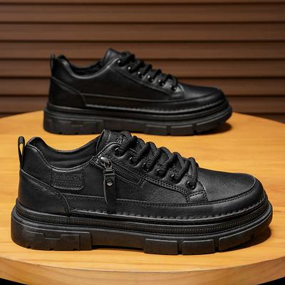 Autumn Men's Shoes New Breathable Waterproof Non-slip Chef Shoes Men's Trend Versatile Casual Leather Shoes Short Boots Tooling Shoes