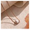 Emporio Armani Necklace  Fashion Beaded Transfer Beads Small Waist Stainless Steel Diamond Small Waist Necklace F Basic Packaging-brand Original Box