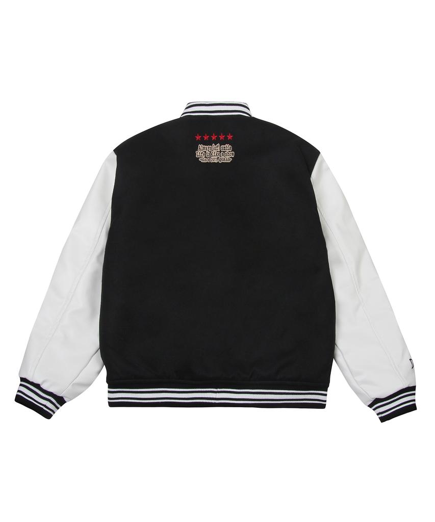 Graver [Unisex] Of Bear Varsity Jacket_Black