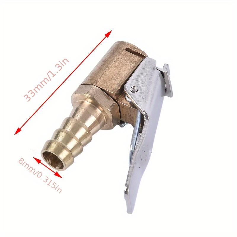 Copper Inflatable Tyre Inflator Valve, Car Quick Clip Tire Chuck Tail Plug, Durable Tire Accessory for Vehicle Maintenance