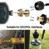 QCC Furnace to Propane Gastank Adapter Outdoor Camping Picnic Stoves Accessory Brass Connector for