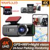 Yangood 4K Dashcam Black box Dual Channel Dual Lens Night Vision Support WIFI GPS 24H Parking Monitoring Car Video Recorder