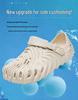 Men's 2025 Summer EVA Thick Sole Open Toe Sandals - Soft Sole Beach and Outdoor Sports Slippers with Fingerprint Hole Design