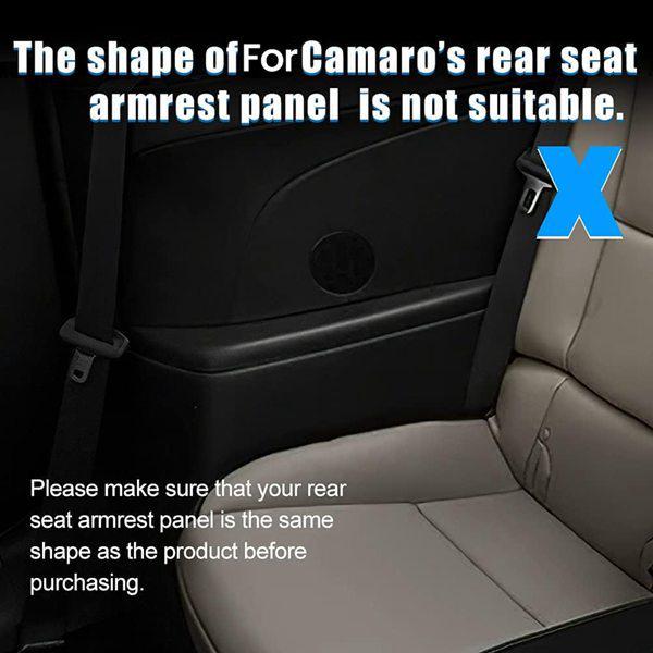 Carbon Fiber Rear Armrest Trim for 10-15 Chevrolet Camaro (2 pcs) None