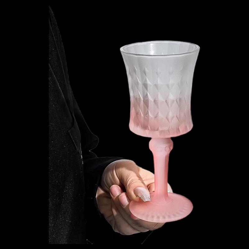 

Shangqi Gradient Pink-Green Stemmed Juice Glass Set of 3