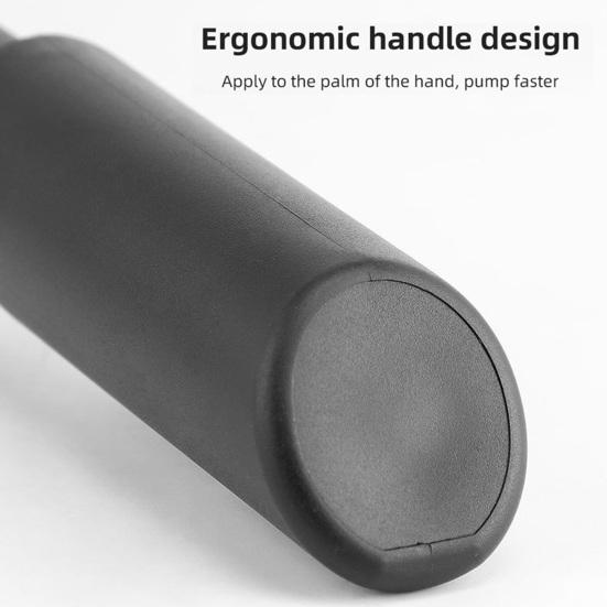 Mâner ergonomic Duză de aer compatibilă înaltă Pompă pentru biciclete cu suport de instalare 80PSI Mini umflator de anvelope pentru biciclete de înaltă presiune Accesorii pentru biciclete