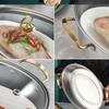 304 Stainless Steel Fish Steaming Pot Single Layer Thickened Multi Use Oval Cookware with Rack Ceramic Pan Chuck Stockpot