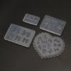 Sculpture Stamping Plate Nails Art Stencils Crystal Epoxy Resin Mold Silicone Nail Carving Mold 3D Mini Bowknot Mould