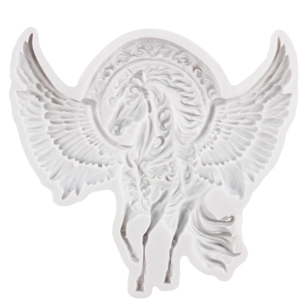 Flying Horse Silicone Molds Pegasus Fondant Mold Cake Decorating Tools Cupcake Topper Chocolate Candy Craft Gum Paste Polymer Clay