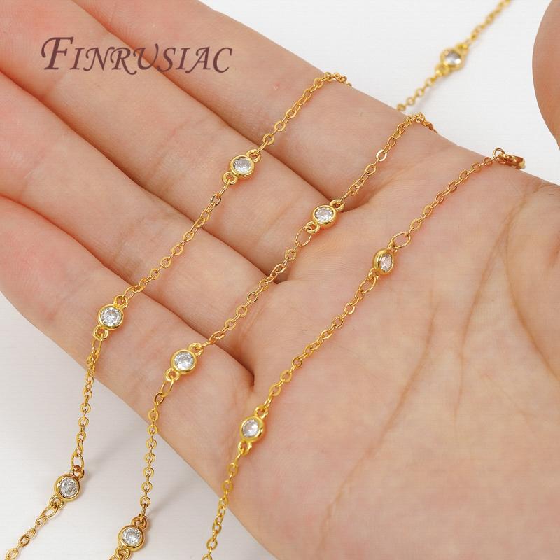 1 Meter 18K Gold Plated Brass Chain Necklaces Making Accessories,Decorative Chain For Jewellery,DIY Jewelry Chains Fittings